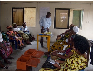 Women taking part in an enterprise training session